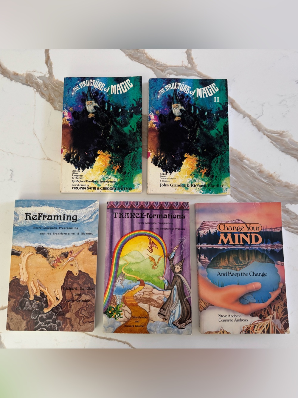 Vintage NLP Book Lot 5 Bandler Grinder Structure of Magic Reframing